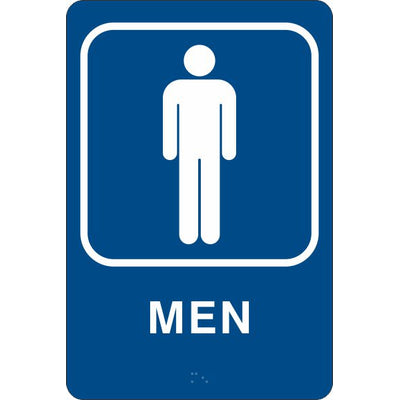 ADA BRAILLE SIGN - MEN - ADA BRAILLE SIGN - MEN, 9x6, Acrylic