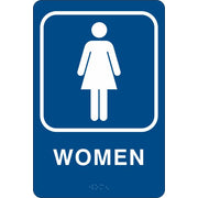 ADA BRAILLE SIGN - WOMEN - ADA BRAILLE SIGN - WOMEN, 9x6, Acrylic