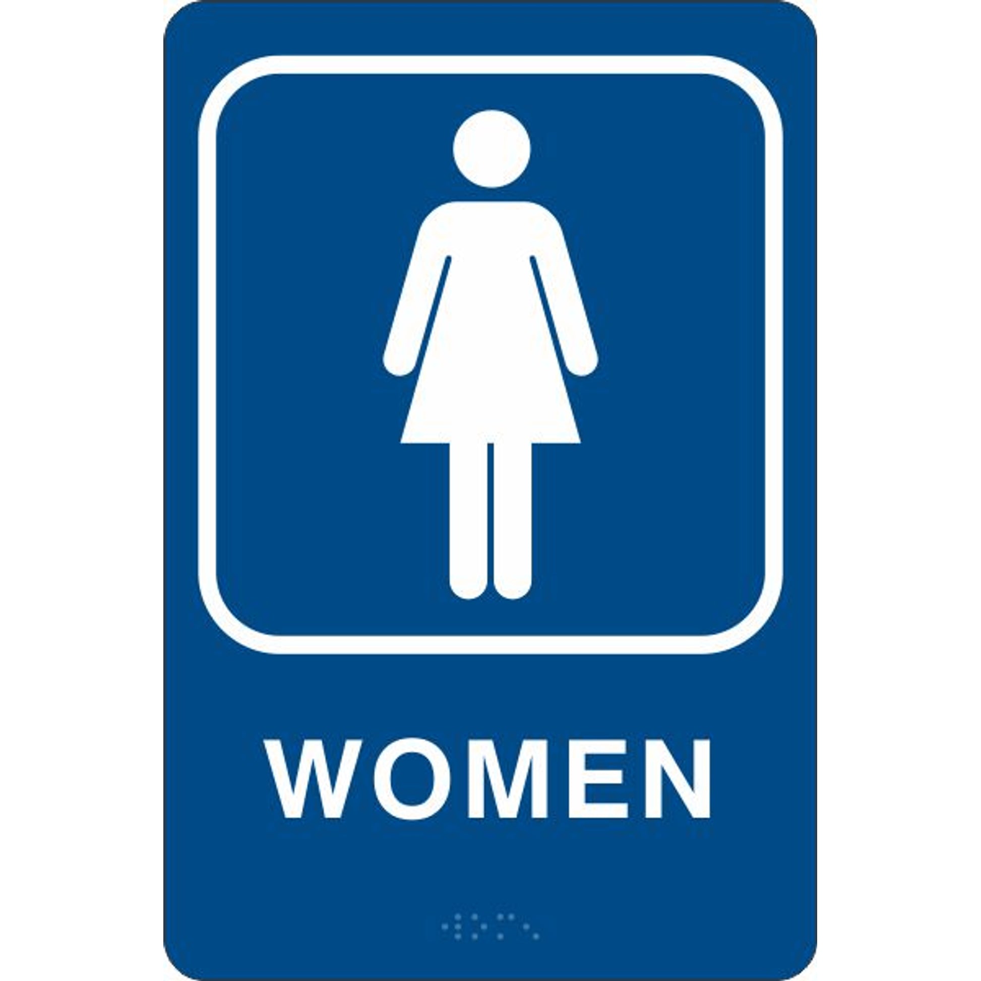 ADA BRAILLE SIGN - WOMEN - ADA BRAILLE SIGN - WOMEN, 9x6, Acrylic