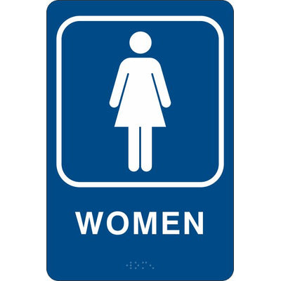ADA BRAILLE SIGN - WOMEN - ADA BRAILLE SIGN - WOMEN, 9x6, Acrylic