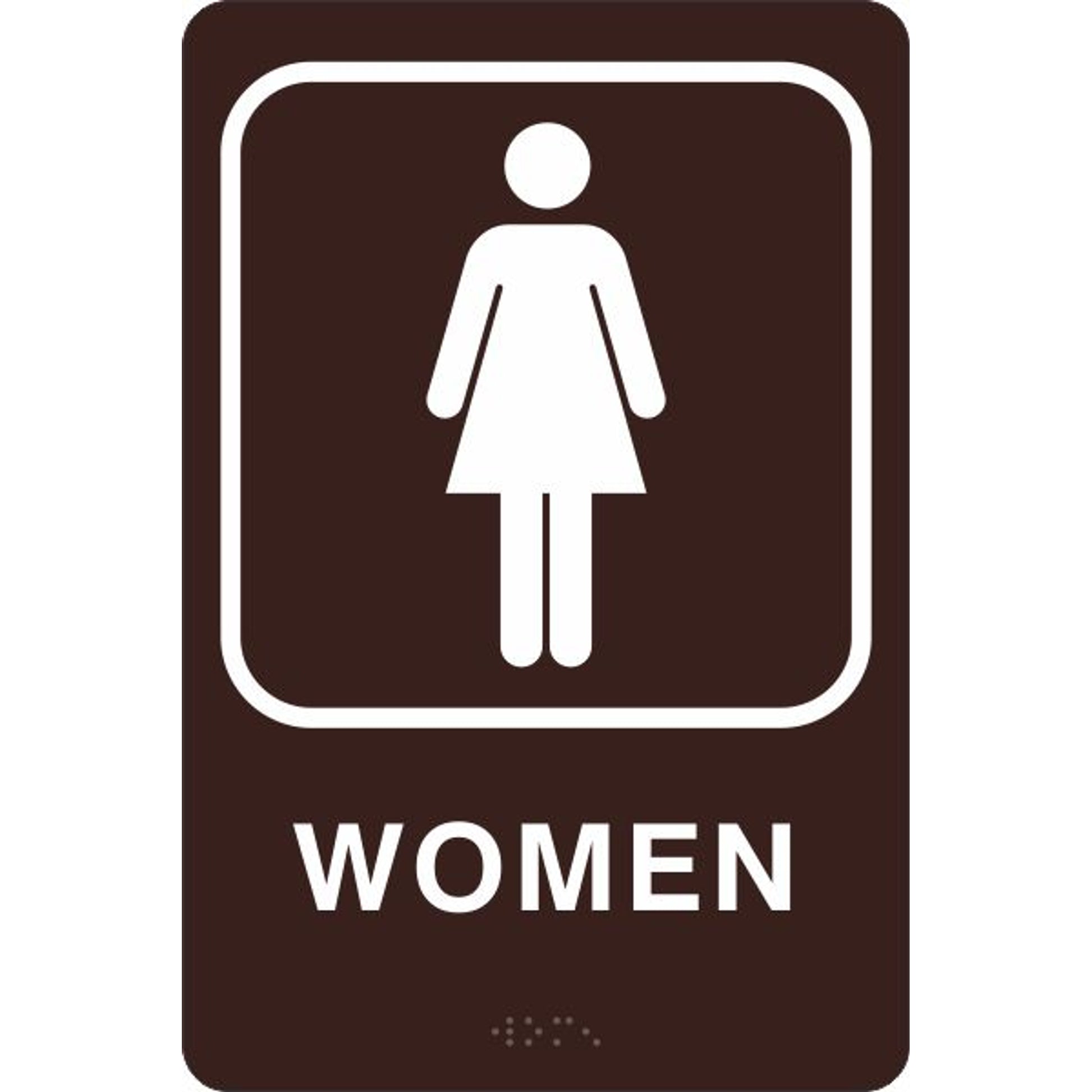 ADA BRAILLE SIGN - WOMEN - ADA BRAILLE SIGN - WOMEN, 9x6, Acrylic