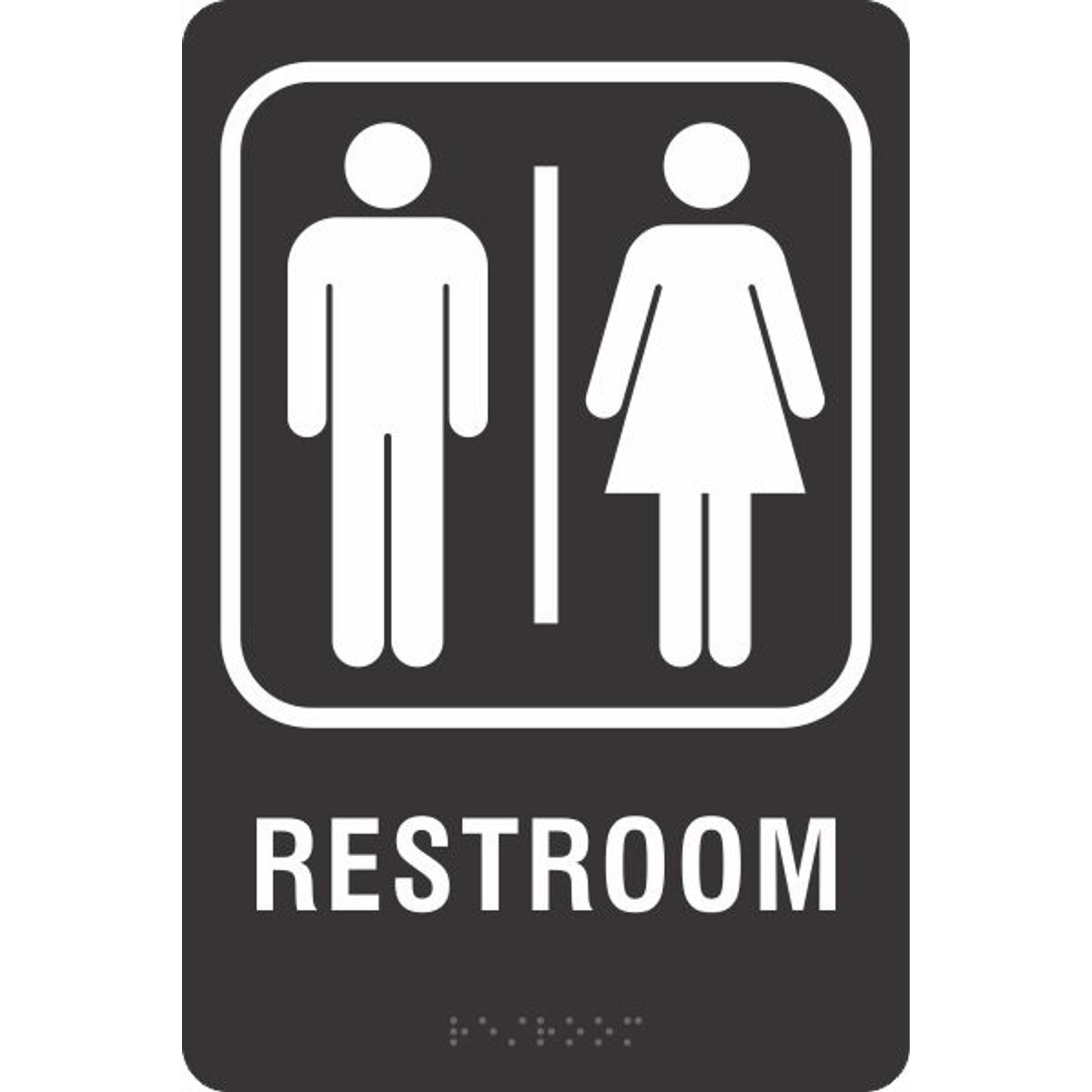 ADA BRAILLE SIGN - UNISEX - ADA BRAILLE SIGN - UNISEX, 9X6, Acrylic