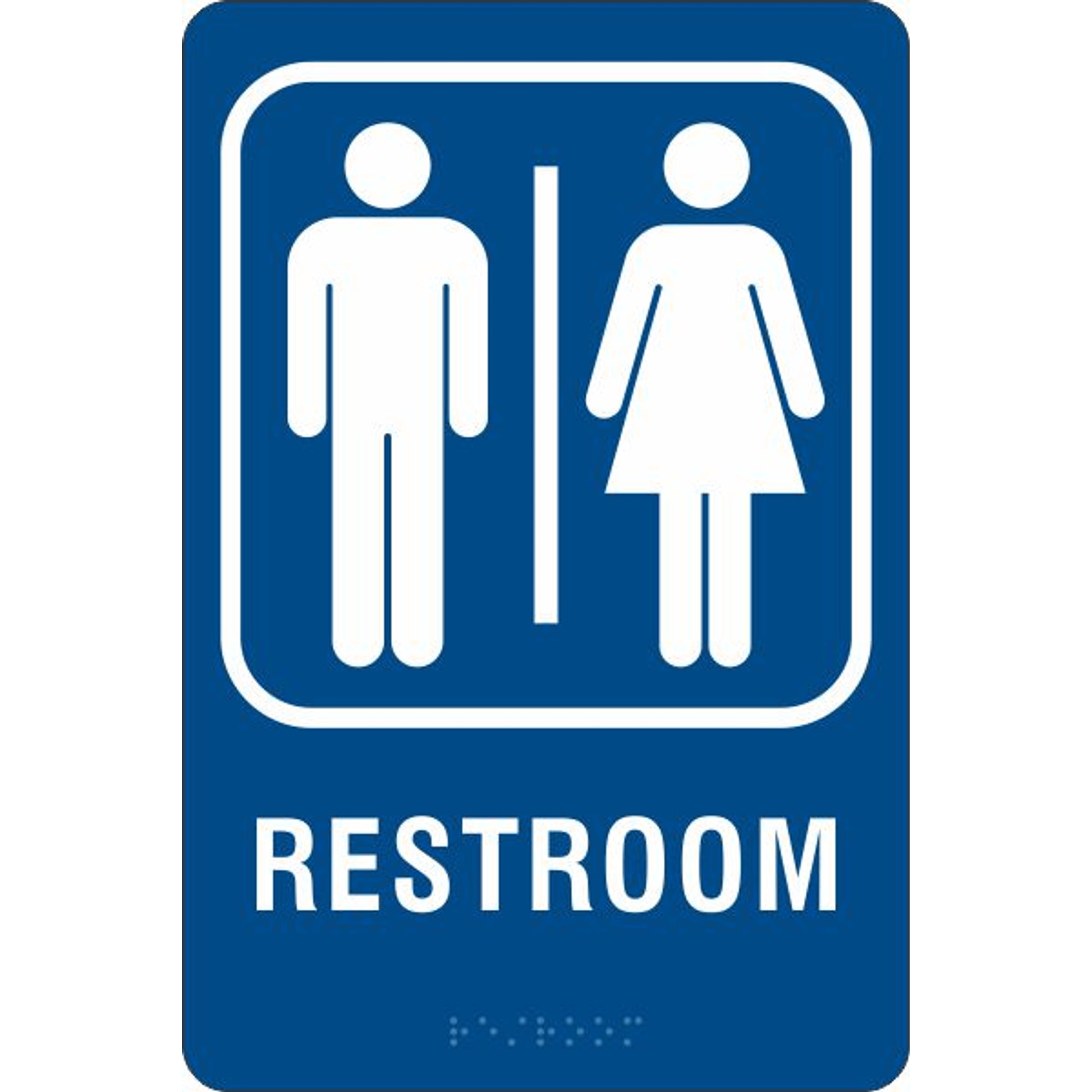 ADA BRAILLE SIGN - UNISEX - ADA BRAILLE SIGN - UNISEX, 9x6, Acrylic