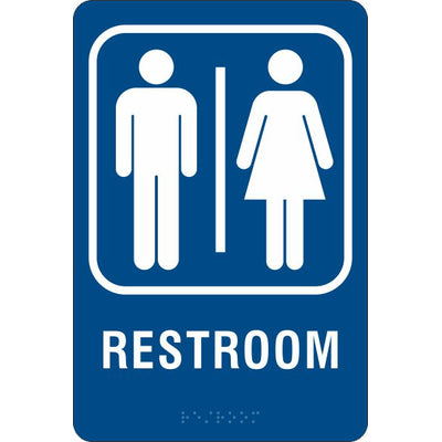ADA BRAILLE SIGN - UNISEX - ADA BRAILLE SIGN - UNISEX, 9x6, Acrylic