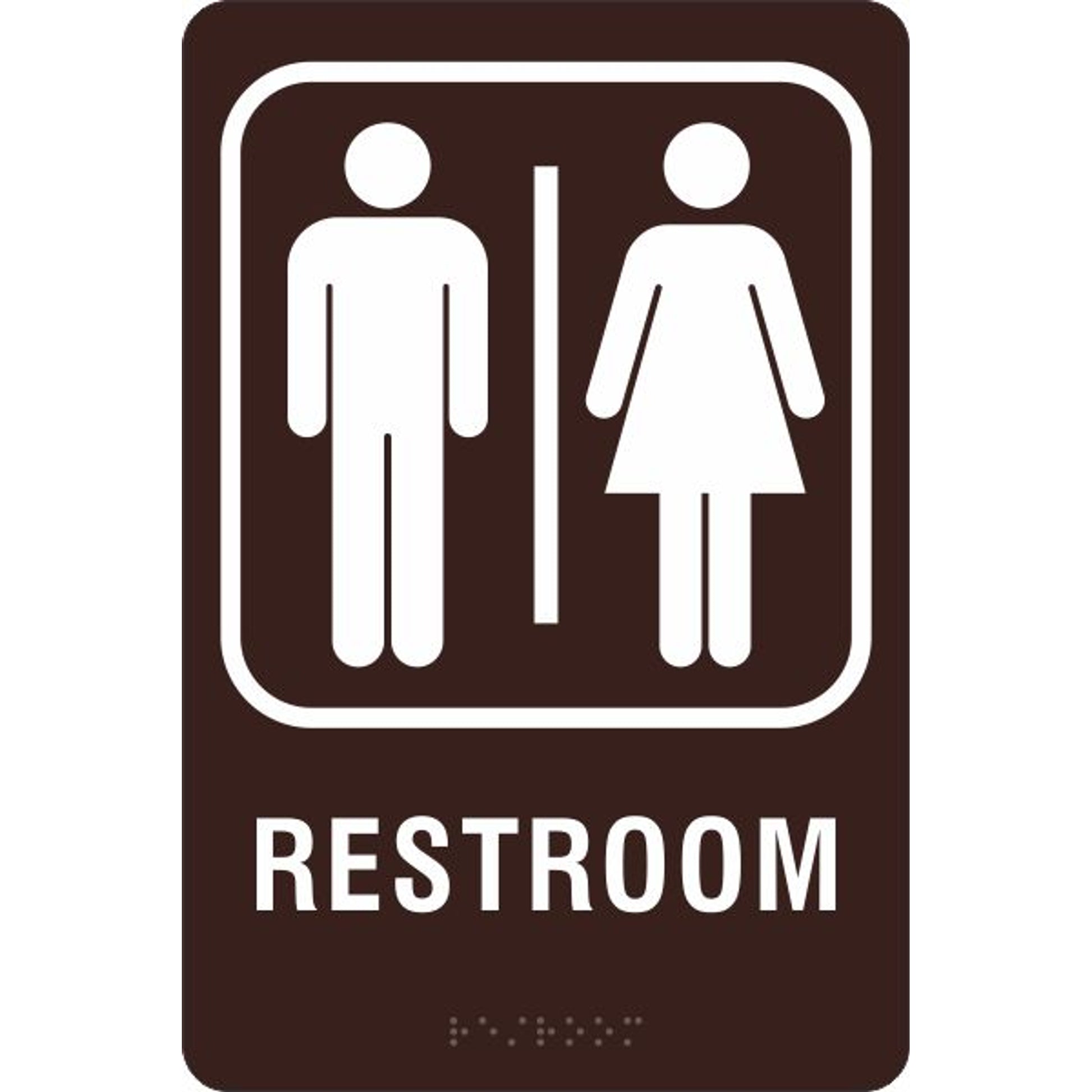 ADA BRAILLE SIGN - UNISEX - ADA BRAILLE SIGN - UNISEX, 9X6, Acrylic
