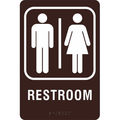 ADA BRAILLE SIGN - UNISEX - ADA BRAILLE SIGN - UNISEX, 9X6, Acrylic