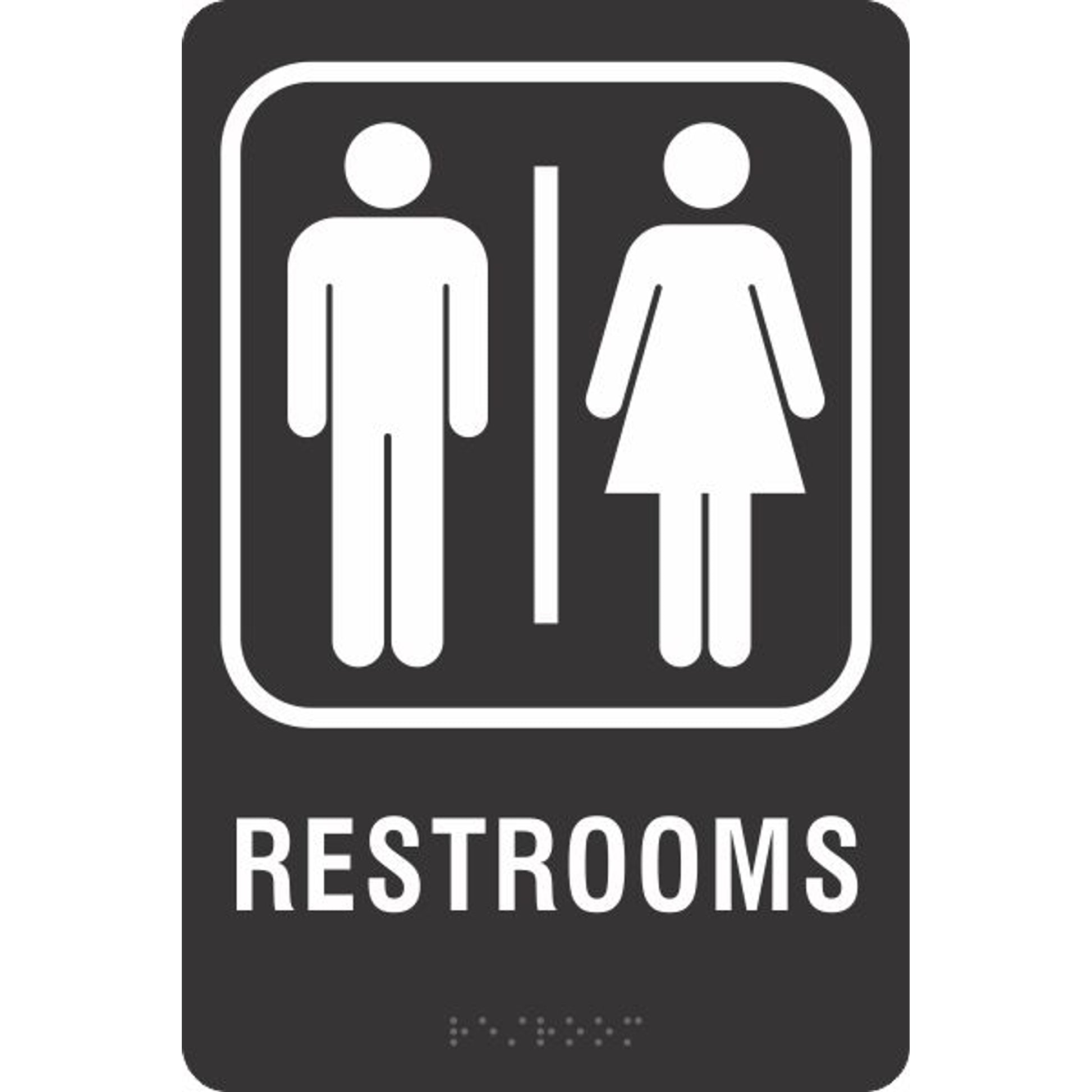 ADA BRAILLE SIGN - UNISEX - ADA BRAILLE SIGN - UNISEX, 9x6, Acrylic