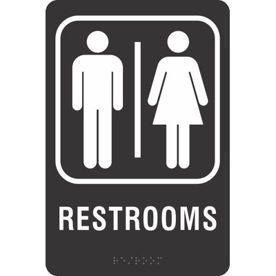 ADA BRAILLE SIGN - UNISEX - ADA BRAILLE SIGN - UNISEX, 9x6, Acrylic