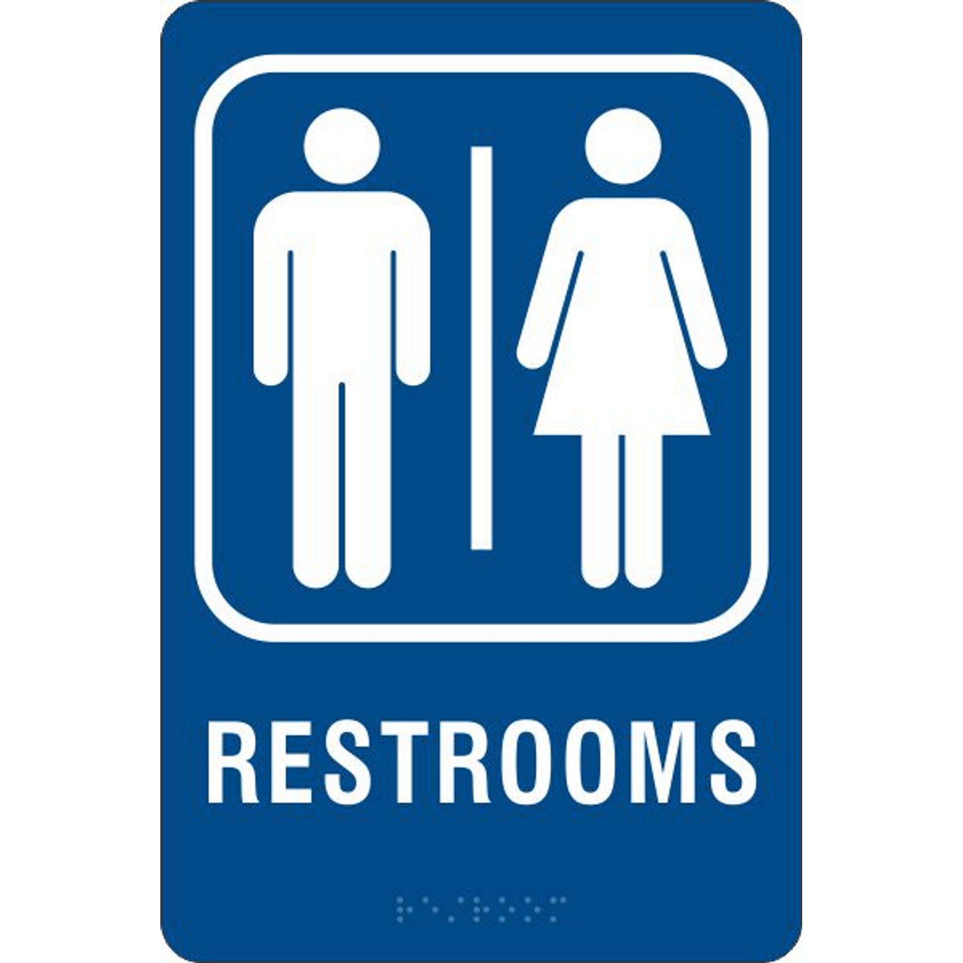 ADA BRAILLE SIGN - UNISEX - ADA BRAILLE SIGN - UNISEX, 9x6, Acrylic