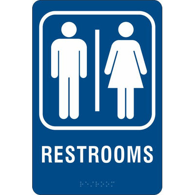 ADA BRAILLE SIGN - UNISEX - ADA BRAILLE SIGN - UNISEX, 9x6, Acrylic