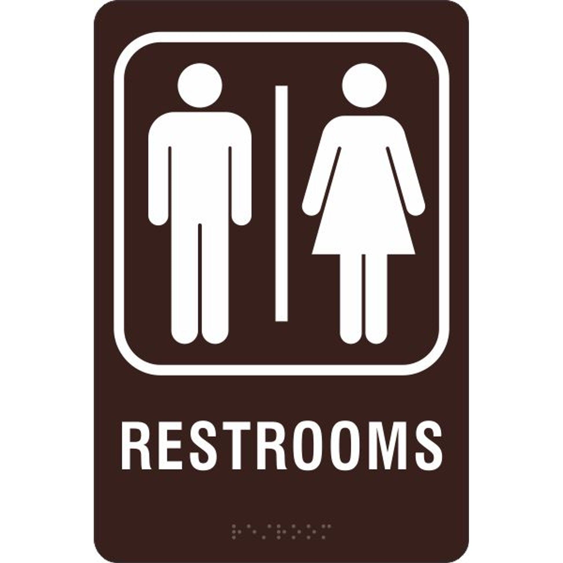 ADA BRAILLE SIGN - UNISEX - ADA BRAILLE SIGN - UNISEX, 9x6, Acrylic