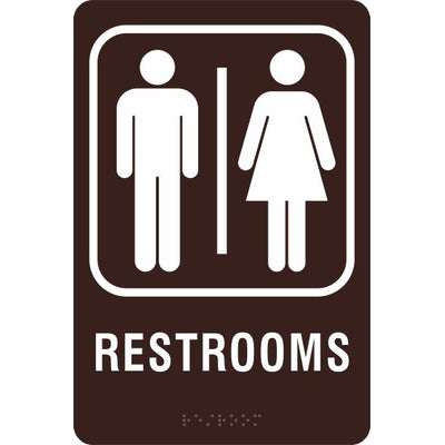 ADA BRAILLE SIGN - UNISEX - ADA BRAILLE SIGN - UNISEX, 9x6, Acrylic