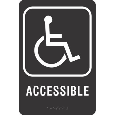 ADA BRAILLE SIGN - HANDICAP ACCESSIBLE - ADA BRAILLE SIGN - HANDICAP ACCESSIBLE, 9X6, Acrylic