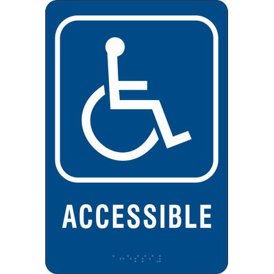 ADA BRAILLE SIGN - HANDICAP ACCESSIBLE - ADA BRAILLE SIGN - HANDICAP ACCESSIBLE, 9x6, Acrylic