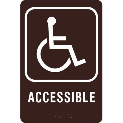 ADA BRAILLE SIGN - HANDICAP ACCESSIBLE - ADA BRAILLE SIGN - HANDICAP ACCESSIBLE, 9X6, Acrylic