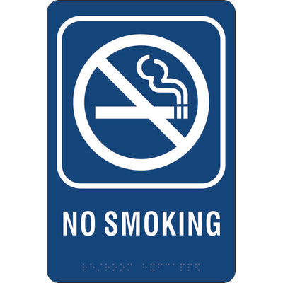 ADA BRAILLE SIGN - NO SMOKING - ADA BRAILLE SIGN - NO SMOKING, 9x6, Acrylic