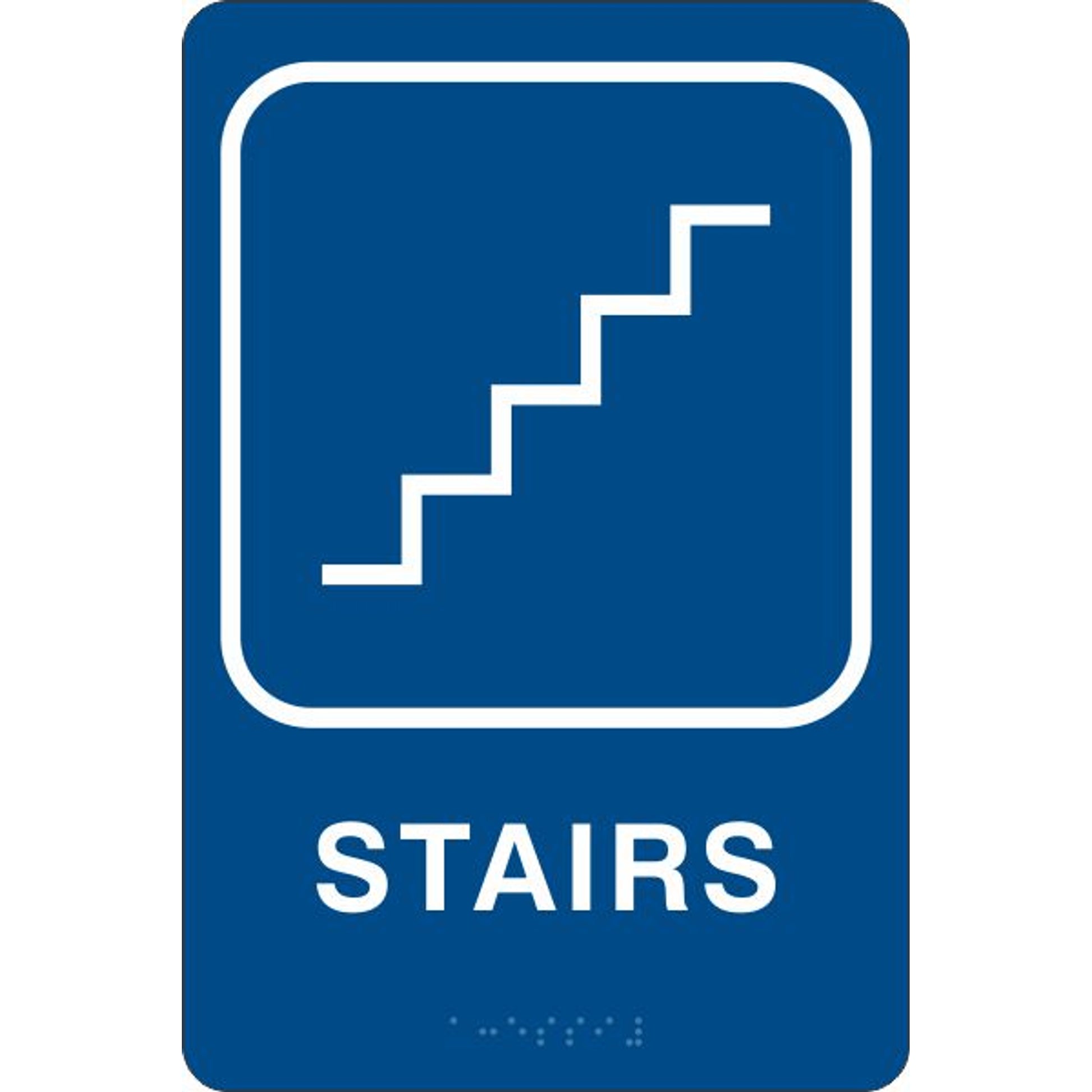 ADA BRAILLE SIGN - STAIRS - ADA BRAILLE SIGN - STAIRS, 9x6, Acrylic