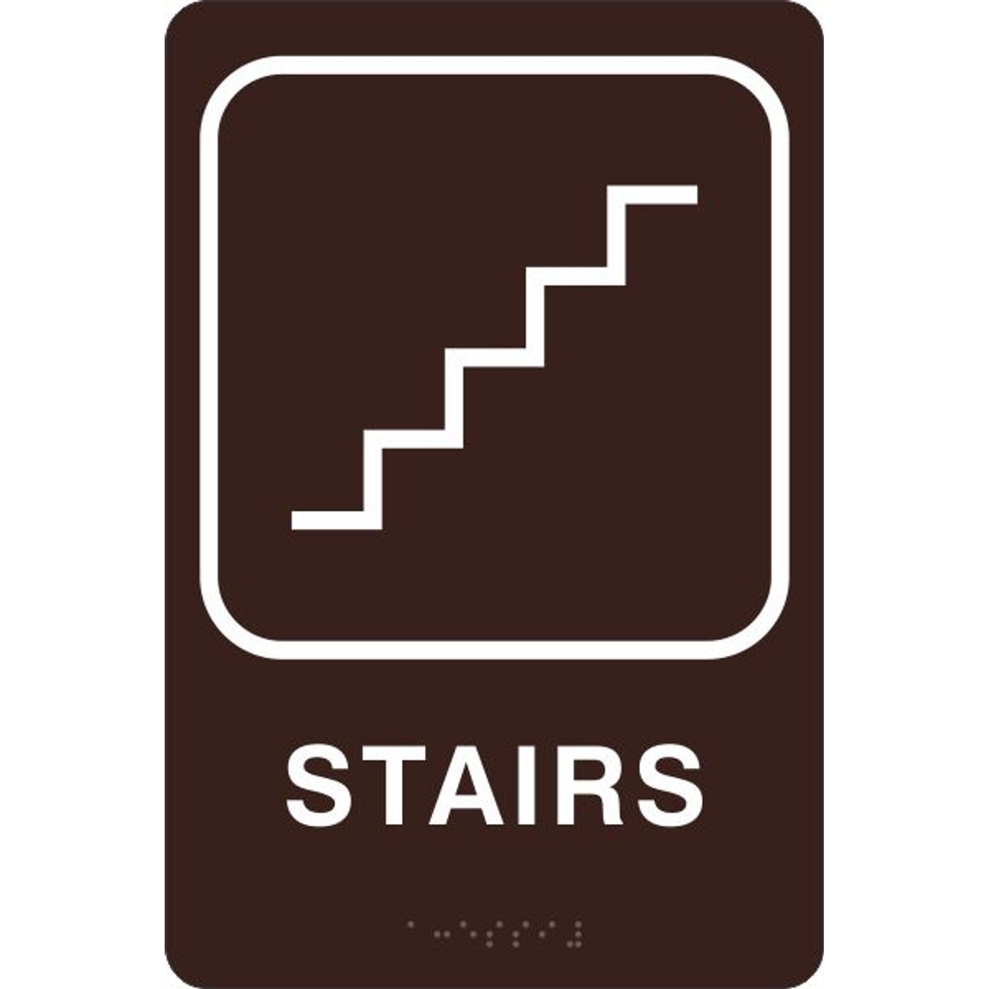 ADA BRAILLE SIGN - STAIRS - ADA BRAILLE SIGN - STAIRS, 9X6, Acrylic