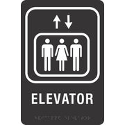ADA BRAILLE SIGN - ELEVATOR - ADA BRAILLE SIGN - ELEVATOR, 9X6, Acrylic