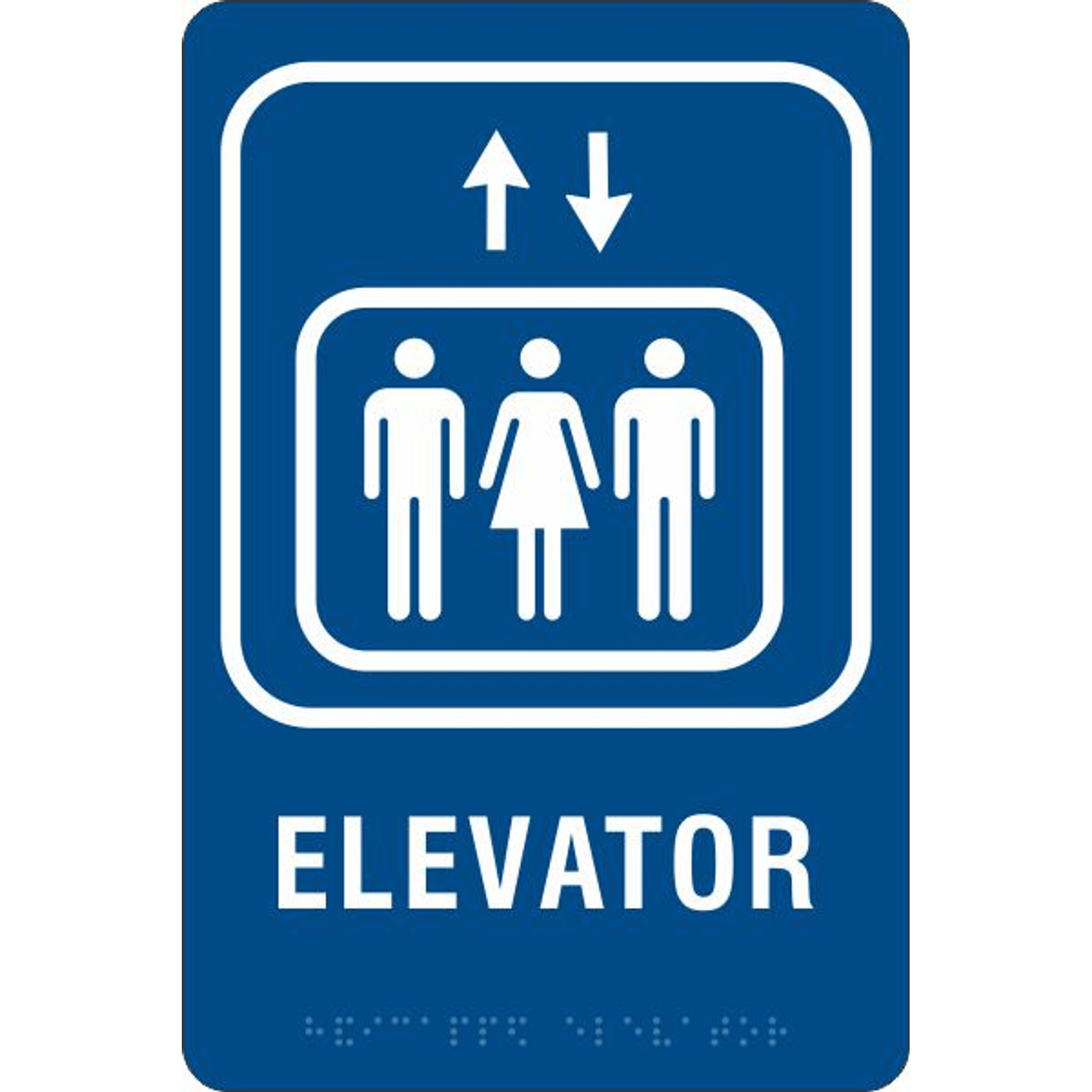 ADA BRAILLE SIGN - ELEVATOR - ADA BRAILLE SIGN - ELEVATOR, 9X6, Acrylic