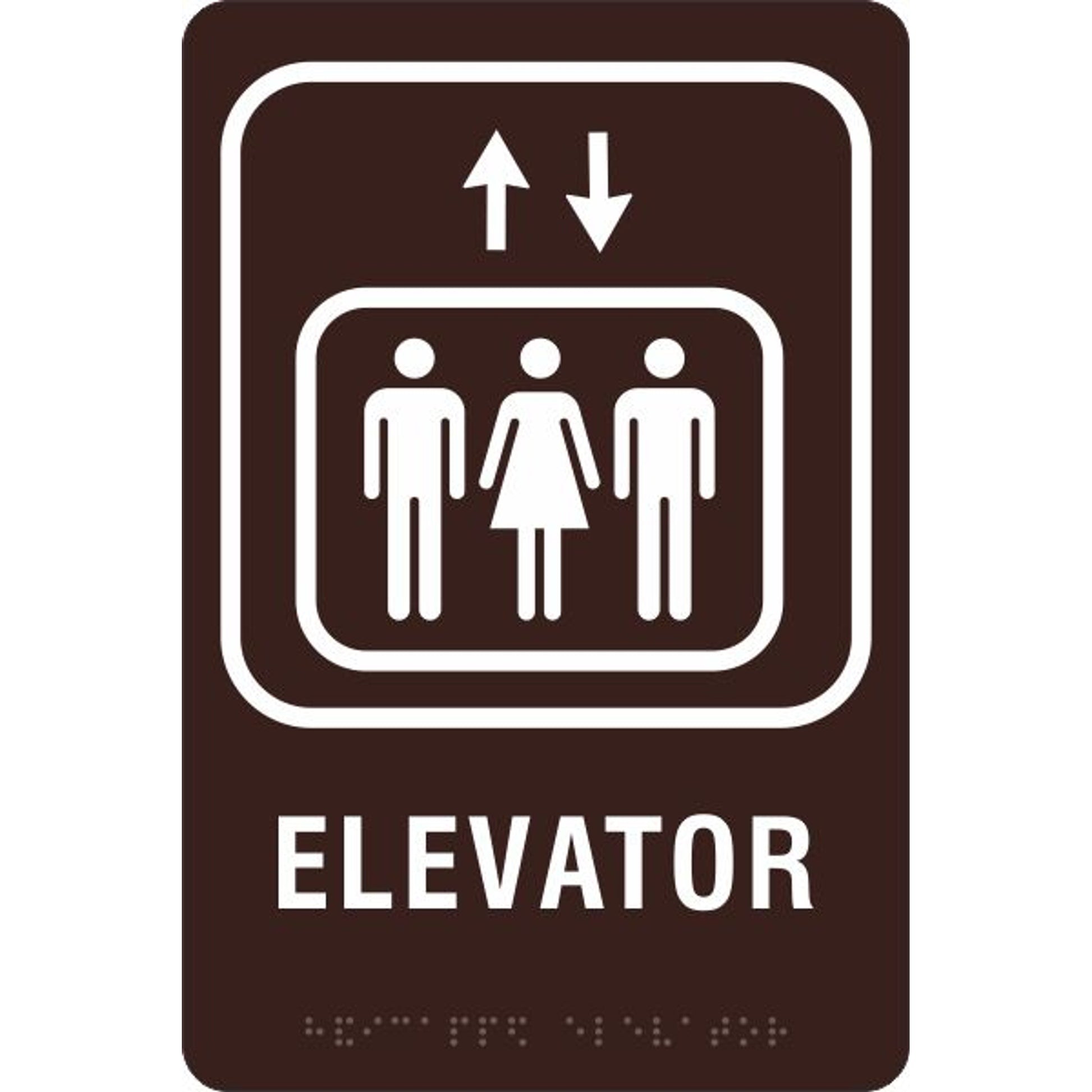 ADA BRAILLE SIGN - ELEVATOR - ADA BRAILLE SIGN - ELEVATOR, 9X6, Acrylic