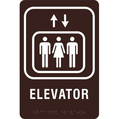 ADA BRAILLE SIGN - ELEVATOR - ADA BRAILLE SIGN - ELEVATOR, 9X6, Acrylic