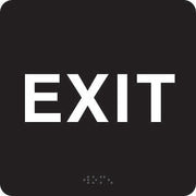 ADA BRAILLE SIGN - EXIT - ADA BRAILLE SIGN - EXIT, 6x6, Acrylic