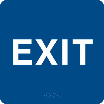 ADA BRAILLE SIGN - EXIT - ADA BRAILLE SIGN - EXIT, 6x6, Acrylic