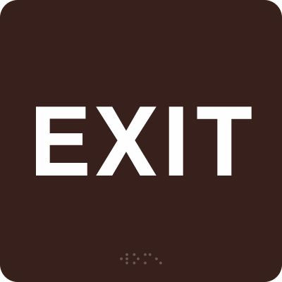 ADA BRAILLE SIGN - EXIT - ADA BRAILLE SIGN - EXIT, 6x6, Acrylic
