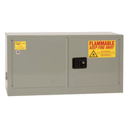 Eagle Add-On Flammable Liquid Safety Cabinet - 15 Gallon - 1 Shelf - 2 Door - Manual Close - Gray - ADD15XGRAY