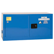 Eagle Add-On Acid and Corrosive Metal Safety Cabinet - 15 Gallon - 1 Shelf - 2 Door - Manual Close - Blue - ADDCRAX