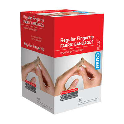 AERO AEROPLAST Fabric Fingertip Bandages 40/box - AFP430