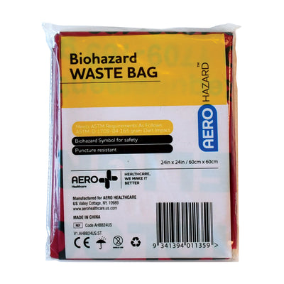 AERO AEROHAZARD Biohazard Bag 24inx 24in - AHBB24US