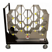 Air Systems 15 Cylinder SCBA Rack Aluminum 36"H Mounted On 30" X 42" Cart AK40-15CRT