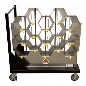 Air Systems 15 Cylinder SCBA Rack Aluminum 36"H Mounted On 30" X 42" Cart AK40-15CRT