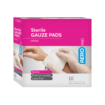 AERO AEROPAD Gauze Pads 4in x 4in 10/box - APG1010SUS