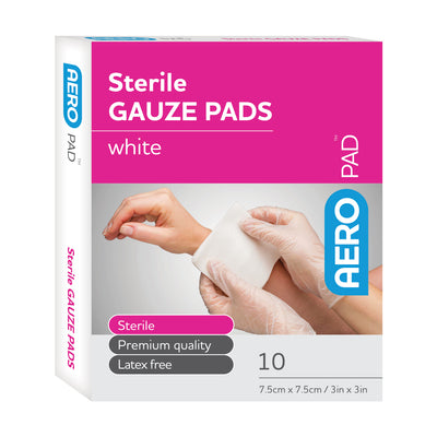 AERO AEROPAD Gauze Pads 3in x 3in 10/box - APG7510SUS