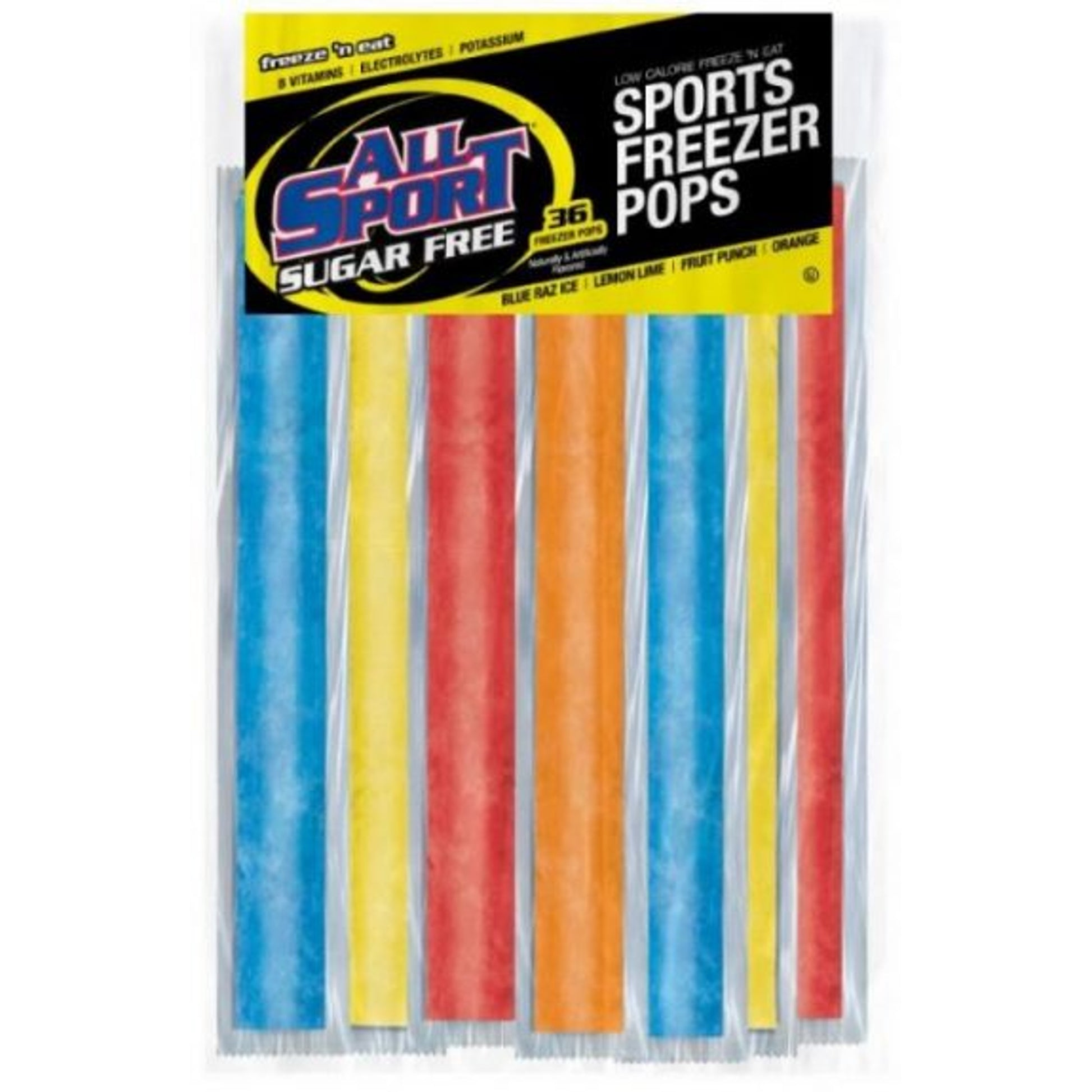 ALL SPORT Sugar Free 3oz Freezer Pops - Variety Pack (36 Freezer Pops)