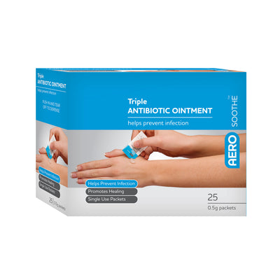 AERO AEROSOOTHE Triple Antibiotic Packet 0.5g 25/box - ASTA25US
