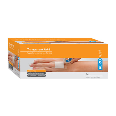 AERO AEROPLAST Transparent Plastic Tape 1/2in x 5.5yds - AT12