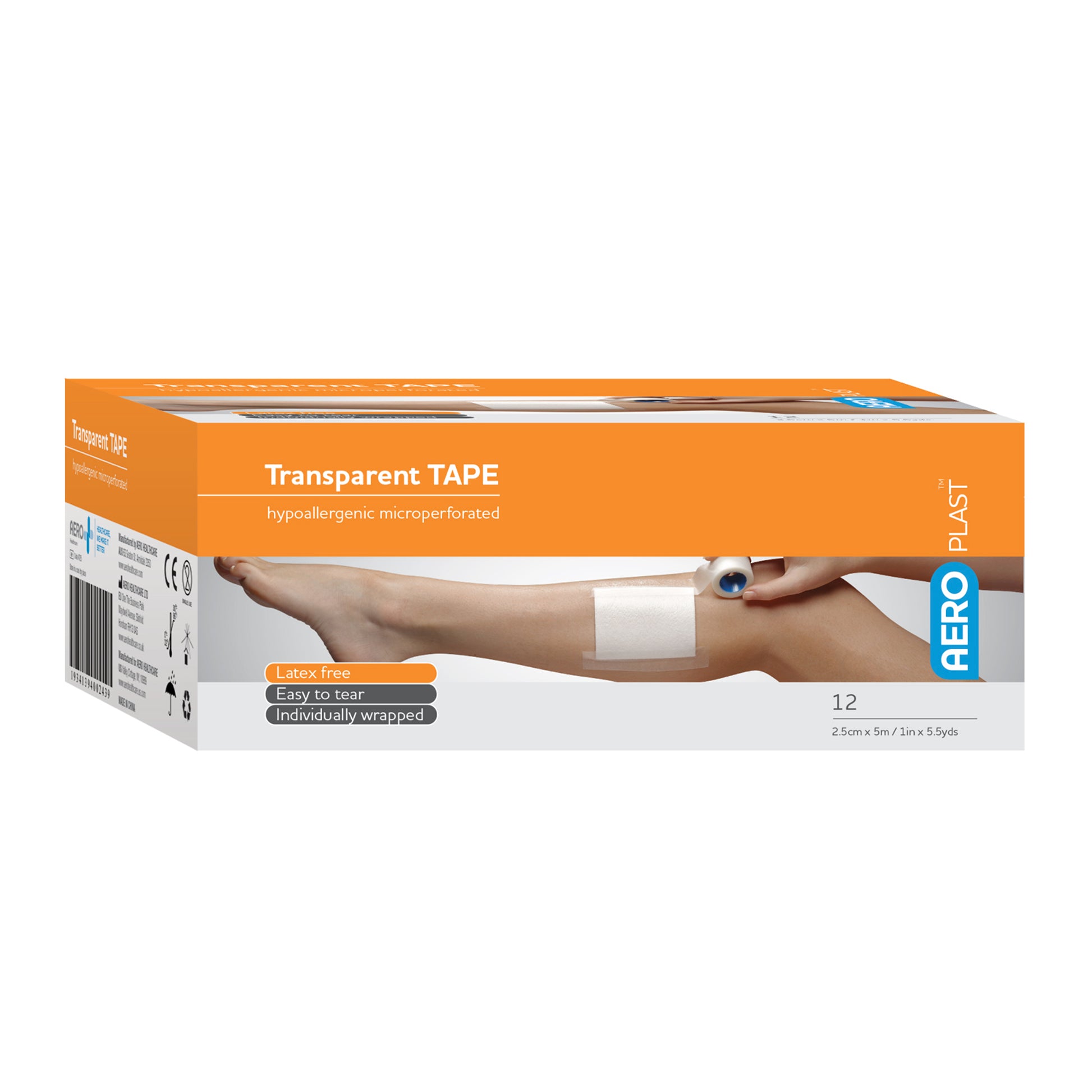 AERO AEROPLAST Transparent Plastic Tape 1in x 5.5yds - AT25