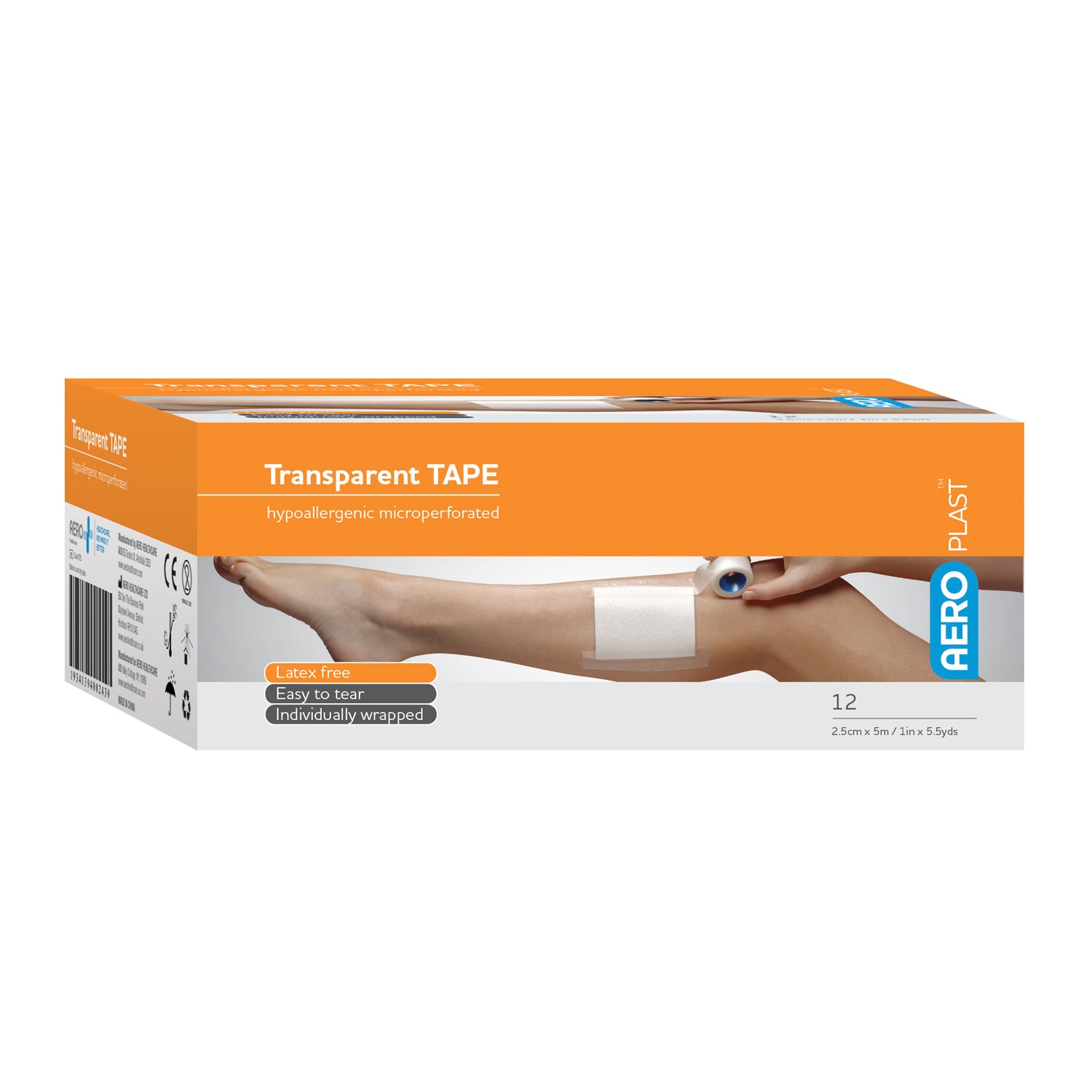 AERO AEROPLAST Transparent Plastic Tape 1in x 5.5yds - AT25