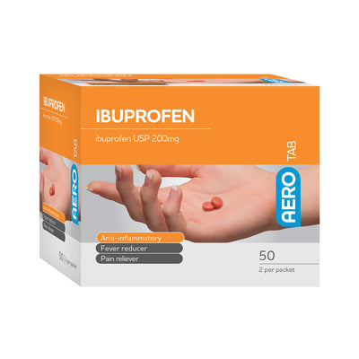AERO AEROTAB Ibuprofen Tablets 50/box - ATIB50