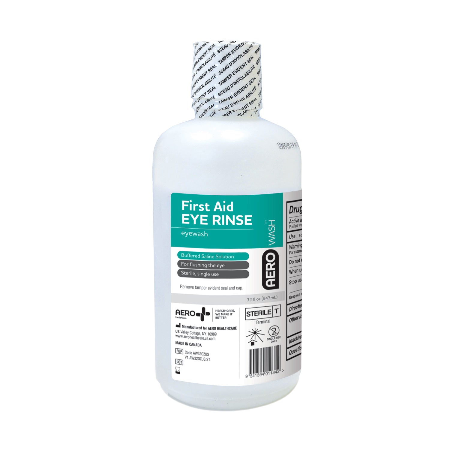 AERO AEROWASH Eyewash 32oz Refill Bottle - AW32OZUS