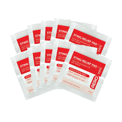 AERO AEROWIPE Sting Relief Wipe 10/bag - AW6010