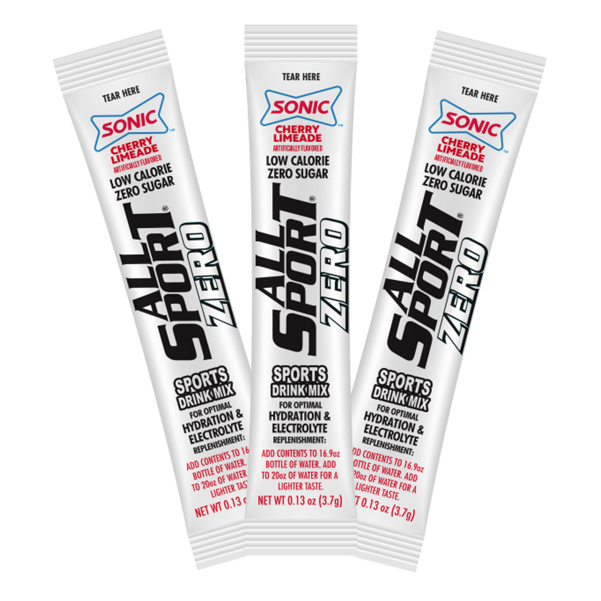 ALL SPORT ZERO Drink Mix for Water Bottles - Sonic Cherry Limeade (50 Sticks per Box)
