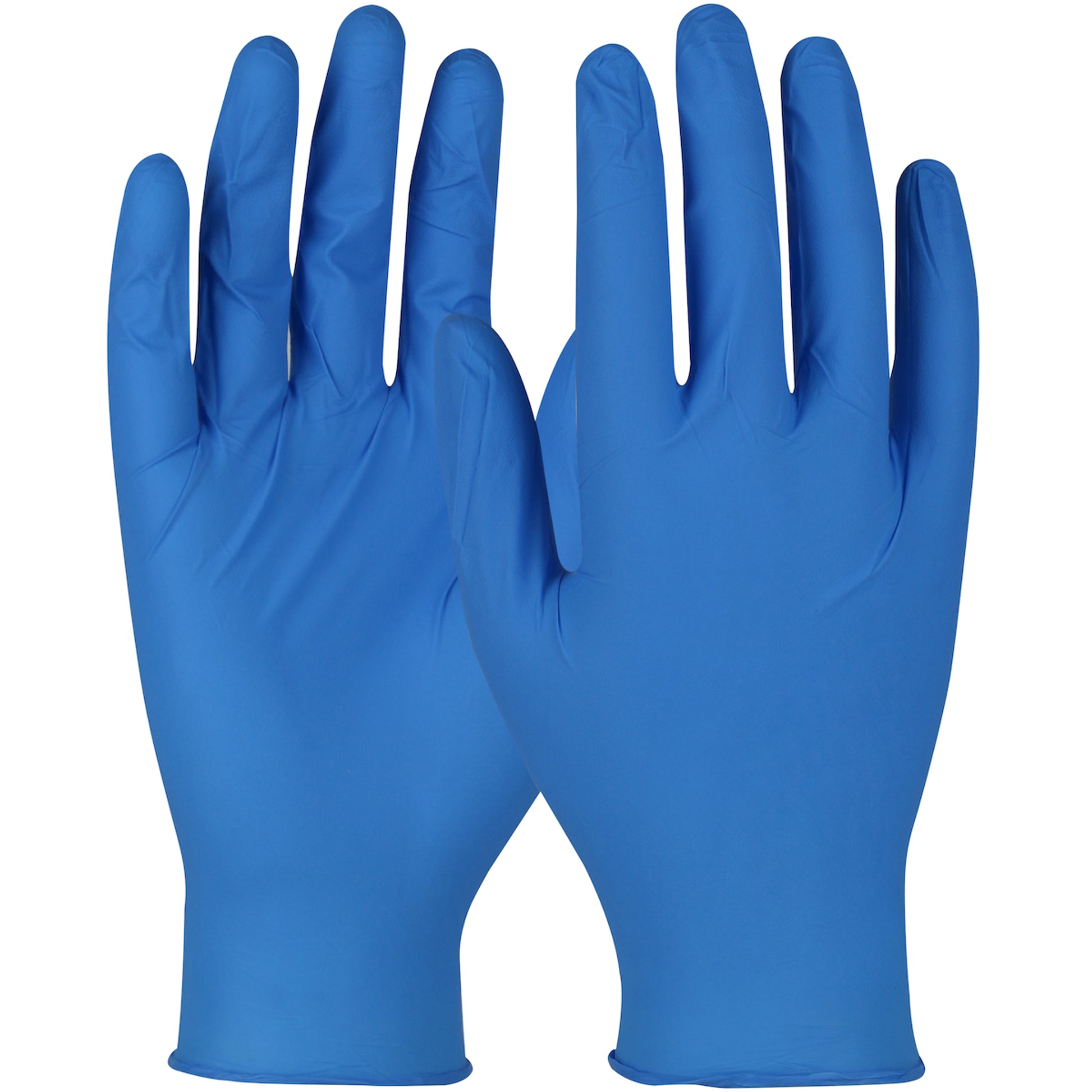 QRP Qualatrile Disposable Nitrile Glove  Powder Free w/Textured Grip - 4 mil - Blue - 1/CS - BQF09