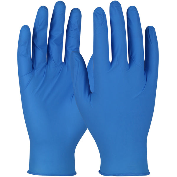 QRP Qualatrile Disposable Nitrile Glove Powder Free w/Textured Grip - 4 mil - Blue - 1/CS - BQF09