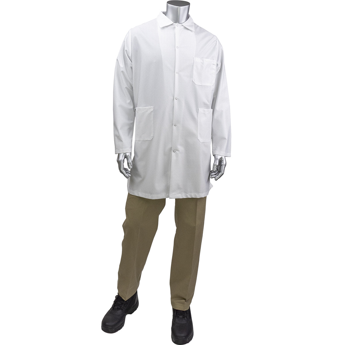 Uniform Technology Reusable Clothing Staticon Long ESD Labcoat - White - 1/EA - BR59N-45WH