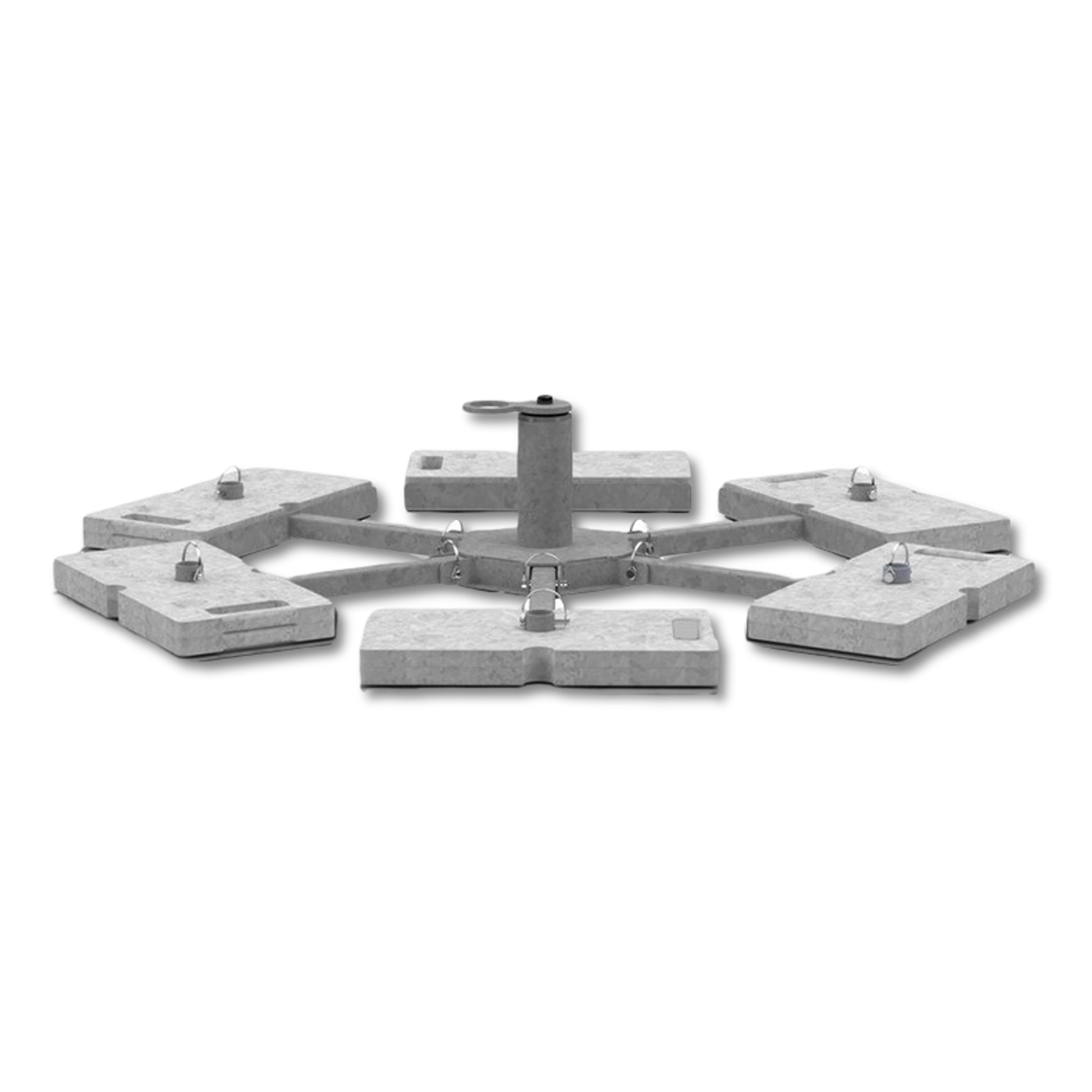 Leading Edge Safety Ballasted Roof Anchor Point (galvanized for perm or temp use) - BRAP-0000-23-ASM